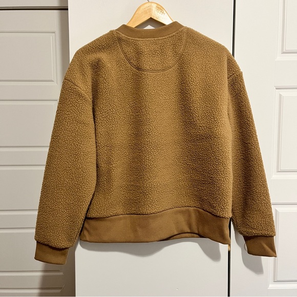 NWT Everlane ReNew Fleece Oversized Crew, Tiger Eye (Tan), Size Small - Picture 4 of 8